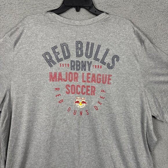 Adidas Mens Red Bulls New York Bulls MLS Short Sleeve Shirt Gray 3XL NWT's - Picture 4 of 8